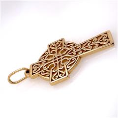 James Avery Retired Swirl Cross 14K Yellow Gold Pendant